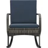 vidaXL Garten-Schaukelstuhl Poly Rattan Anthrazit
