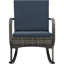 vidaXL Garten-Schaukelstuhl Poly Rattan Anthrazit