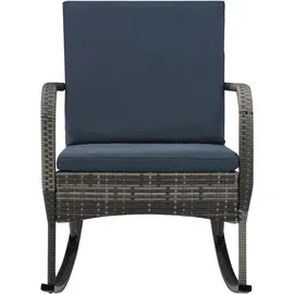 vidaXL Garten-Schaukelstuhl Poly Rattan Anthrazit