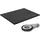 luxebath Duschwanne 100x80 cm Schwarz mit Ablaufgarnitur, SMC H:3cm