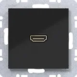 Hager Steckdose HDMI A.x/C.x nachtschwarz glänzend 2 St.
