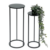 DanDiBo Ambiente DanDiBo Blumenhocker Metall Schwarz Rund Blumenständer Beistelltisch 96316 2er Set Blumensäule Modern Pflanzenständer Pflanzenhocker