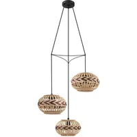 EGLO Hängeleuchte »Dondarrion«, rot Natur, Braun, Vintage, Hygge, Boho,
