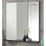 furn.design Badezimmer Spiegel "Design-D" in schwarz Badspiegel mit Ablage 80 x 85 cm - Schwarz