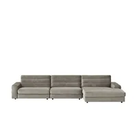 Ecksofa Samt  Scarlatti , grau , Maße (cm): B: 416 H: 83 T: 205.0