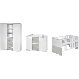 Schardt Baby-/Kinderzimmer-Set Maxx Boathouse 3-teilig Weiß/Pinie