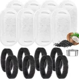 COYUN 16 Pcs Katzenbrunnen Filter, Filter Katzenbrunnen 8 Pcs Kohlefilter Und 8 Pcs Schaumfilter, Filter Trinkbrunnen Katzen, Trinkbrunnen Filter Für Katzen Und Hunde Ersatzfilter Zubehör Indoor