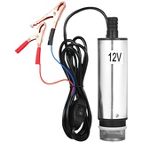 Weytoll Tauchpumpe 12V 51mm mit Filtersieb, Ölabsaugpumpe für von Wasser, Öl, Diesel, Kraftstoff, Elektrische Kraftstoffpumpe mit Zigarettenanzünder-Stecker für Auto, für KFZ, Auto, Caravan, Marine