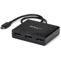 StarTech.com USB-C DisplayPort Adapter - 3 Port - Verkettungsfähig - USB Typ C Monitor Hub - USB Typ C Monitor Hub