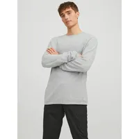 JACK & JONES Hill Knit Pullover Light Grey Melange XL