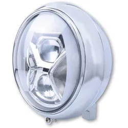 HIGHSIDER 7 Zoll LED Scheinwerfer YUMA 2 TYP 8 mit TFL, Kurvenlicht, silber