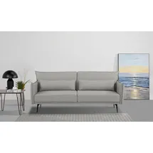 INOSIGN Schlafsofa INOSIGN "TULARE, 204 cm, klappbarer 3-Sitzer mit verstellbarer Rückenlehne", grau, B:204cm H:89cm T:87cm, 100% Polyester, Sofas, Schlafsofa, Schlaffunktion, Velvet-Samtvelours u. Webstoff