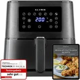 Klamer Heißluftfritteuse XL 5,5l, Multifunktionale Heissluftfritteuse, ölfreie Fritteuse, 1700W Airfryer