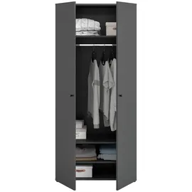 Livetastic Drehtürenschrank Darwin 80 x 176 x 51 cm Anthrazit