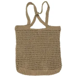 IB Laursen Gehäkelte Tasche Jute mit Häkelmuster, rund