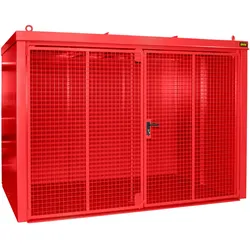 Bauer Gasflaschen Container B M5 lackiert RAL3000 Feuerrot Umwelt Lagertechnik