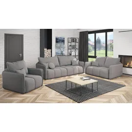 Fun Möbel Couch Stoff 3-Sitzer Beige