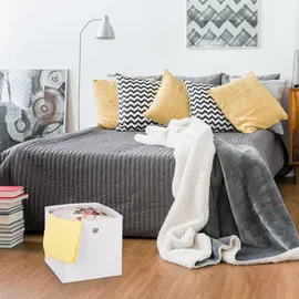 Relaxdays Aufbewahrungsbox Stoff 30 x 30 x 30 cm 2-tlg. grün