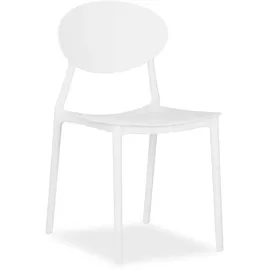 Homestyle4u Gartenstuhl 41 x 41 x 80,5 cm weiß 4 St.