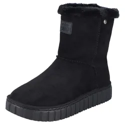 Winterboots RIEKER, Damen, Gr. 39, schwarz, Textil, Veloursleder, klassisch, Schuhe