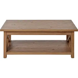 Jahnke Couchtisch »CHALET COFFEE«, (1 St.), Couchtisch, Kaffetisch, mit Ablageboden, Landhausstil, X-Design Jahnke Montana Eiche + Montana Eiche + Montana Eiche