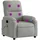 vidaXL Massagesessel Hellgrau Mikrofasergewebe 89,5 x 103,5 x 0 cm grau mit Fernbedienung