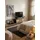 KADIMA DESIGN Lowboard 150x25 cm Schwarz/Massivholz/Metall