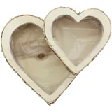 Frank Flechtwaren Pflanzherz Birke, im 2er Set, für Hochzeit Valentin Geburtstaggesteck, Liebe