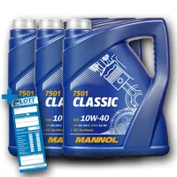 MANNOL 3X 5L Motoröl Classic 10W-40 API SN/SM/CF Motorenöl