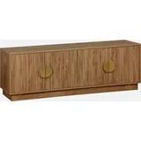 sweeek - Exotisches Tv-möbel Mit 4 Türen In Mangoholz-optik 140cm