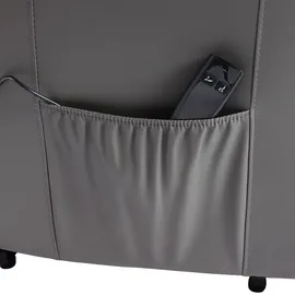 Mendler Fernsehsessel HWC-K62, Sessel Relaxsessel TV-Sessel Liege, Liegefunktion Aufstehhilfe, Metall Kunstleder - grau