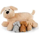 mamanimals Hundemama 15,5 cm Beige/Braun/Grau