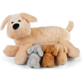 mamanimals Hundemama 15,5 cm Beige/Braun/Grau