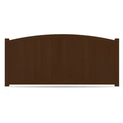 Zaun, Aluminium, Holzoptik Braun, Nussbaum Dekor, Modell Hannover, flexible Befestigungssysteme, Zaunelement individuell konfigurierbar