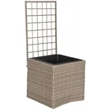 Blumentopf Home ESPRIT Polypropylen Rattan 48 x 52 x 114 cm