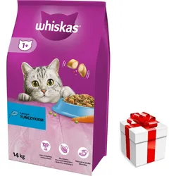 WHISKAS Tuna Katzenfutter 14kg + Überraschung für die Katze