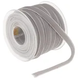 Rockreyoa Samtband Einseitige Samtband Samt Dekoband Beflockungsband Geschenkband Schleifenband Schleifenband Weihnachten Schmuckband Wickelband Dekoband Nylon-Band Samtband 10mm Grau 1 Yard