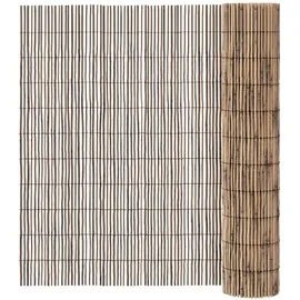 vidaXL Gartenzaun 400 x 100 cm Braun/Metall