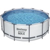 Steel Pro Max Frame Pool Set 366 x 122 cm lichtgrau inkl. Filterpumpe