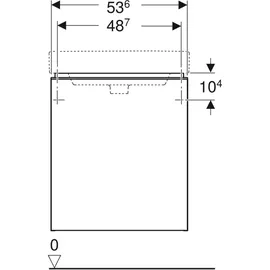 Geberit Smyle Square Waschtischunterschrank 1 T. li, sandgr. hgl