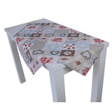 beties Tischdecke Dorfkinder (1-tlg), Mitteldecke ca. 80x80 cm Tischdecke (taupe-rot) rot Mitteldecke 80x80 cm | 80 cm x 80 cm