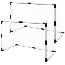 vidaXL Mini-Fußballtor-Set Weiß/Schwarz 90571