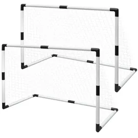 vidaXL Mini-Fußballtor-Set Weiß/Schwarz 90571