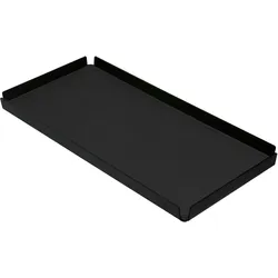Stil Casa Stil Haus, set 6 Tabletts für Hotel-Zimmer, Innenraum aus Polyurethan gepaart, 35x17 cm, saffiano schwarze Farbe.