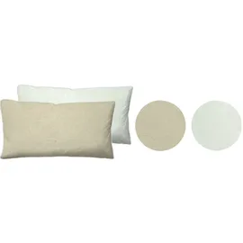 biberna Kissenbezug Melange 40 x 80 cm Beige