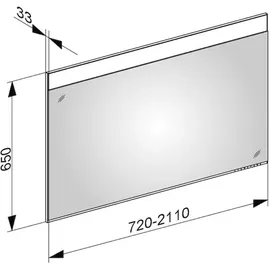 Keuco Lichtspiegel Edition 400 Planning 176-211cm, 32-38 W, a Maß, einst. Lichtf