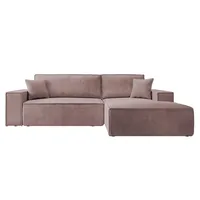 Selsey Sofa Ecksofa Eckcouch Schlafsofa Couch Mit Stauraum Schlaffunktion Pflegeleicht Polyurethanschaum L Form Rechts Farese Rosa Cordoptik