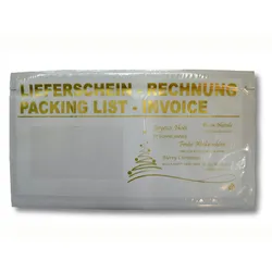 VEPATIM 1000x Versandtasche *Lieferschein/Rechnung* "Weihnachten" DIN Lang