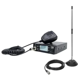 PNI Escort HP 9700 USB Radio Station Package und CB PNI Extra 40 mit Magnetfuß, 12V / 24V Netzteil, Zigarettenanzünderstecker inklusive
