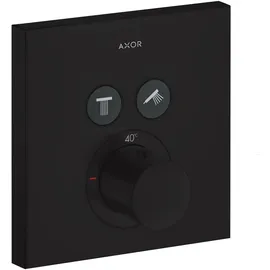 Hansgrohe ShowerSelect Duschthermostat eckig für 2 Verbraucher Mattschwarz 36715670